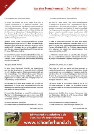 Informations du Comité Central Covid-19 2021